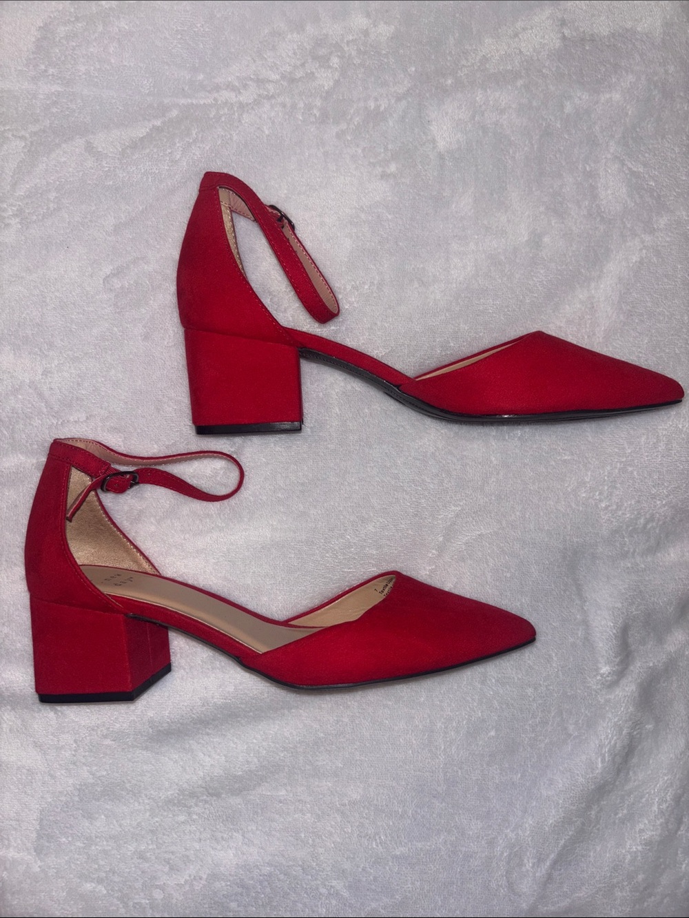 Target Red Ankle-Strap Block Heel Pointed Toe Pumps